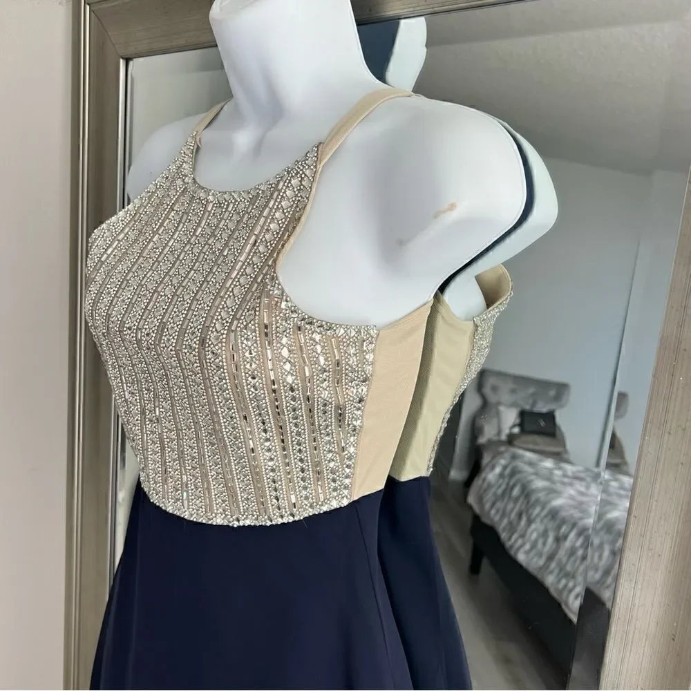 TWEEN DIVA Girls Jewel Halter Midi Dress    Size 10.